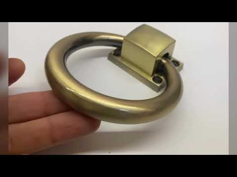 Ручка кільце для стільця RK-108-BRASS "KOLATKA", латунь браш, декоративна, d=98 мм, h=103мм - фото 1 - id-p730145684
