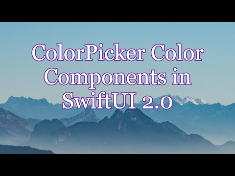 ColorPicker Color Components SwiftUI 2.0