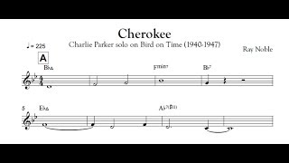 Cherokee - Charlie Parker transcription
