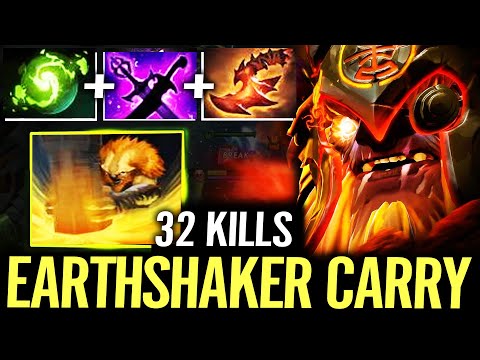 MID Earthshaker IMBA Meta 32 Kills Dota 2 - With Refresher Orb x2 Echo Slam