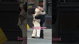 San Smith and boyfriend Christian Cowan spotted showing some PDA in NYC #singer #couple #paparazzi