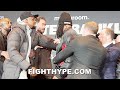 F K YOU DILLIAN WHYTE SHOVES JERMAINE FRANKLIN PROMOTER IN THE FACE GOES AT IT WITH TEAM