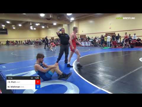 2018 Marine Corps US Open/UWW Junior Freestyle 74 Rnd Of 32 - Dustin Plott (Unat) Vs. Wilder Wichm