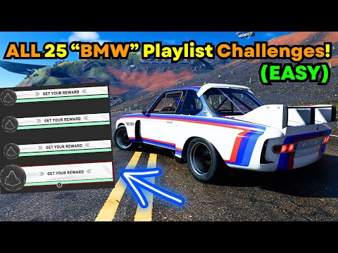 How to Complete ALL 25 “BMW” Playlist Challenges FAST in Motorfest!