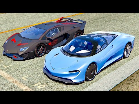 McLaren Speedtail vs Lamborghini SC18 Alston - Top Gear Track
