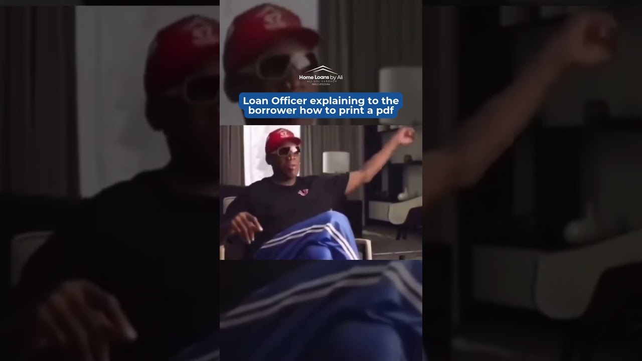 Loan Officer explaining to the borrower how to print a pdf 😅