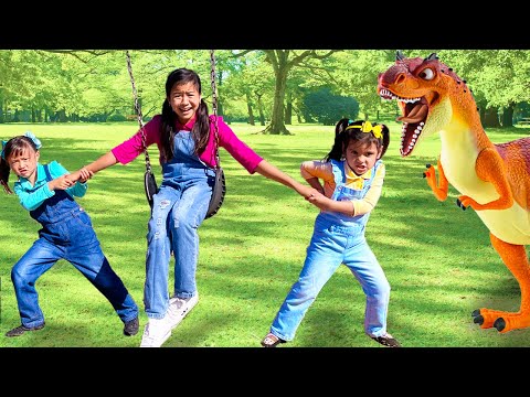 Jannie and Friends Play Outside and Have Fun at the Park and Playground for Kids