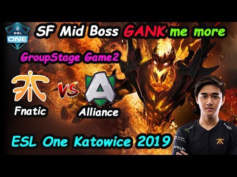 Fnatic Abed - [ShadowFiend] Raid Boss MID vs Alliance ESL One Katowice 2019 | Dota 2 Game2