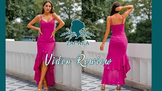 Elegant Backless Mermaid Spaghetti Strap High-Low Chiffon Sleeveless Formal  Party Dress | ZAPAKA