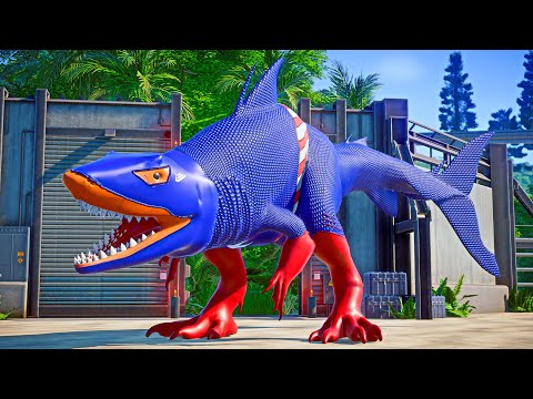 Captain America Shark vs Iron Man I-REX & Joker Dinosaurs! | Epic Jurassic Superhero Battle