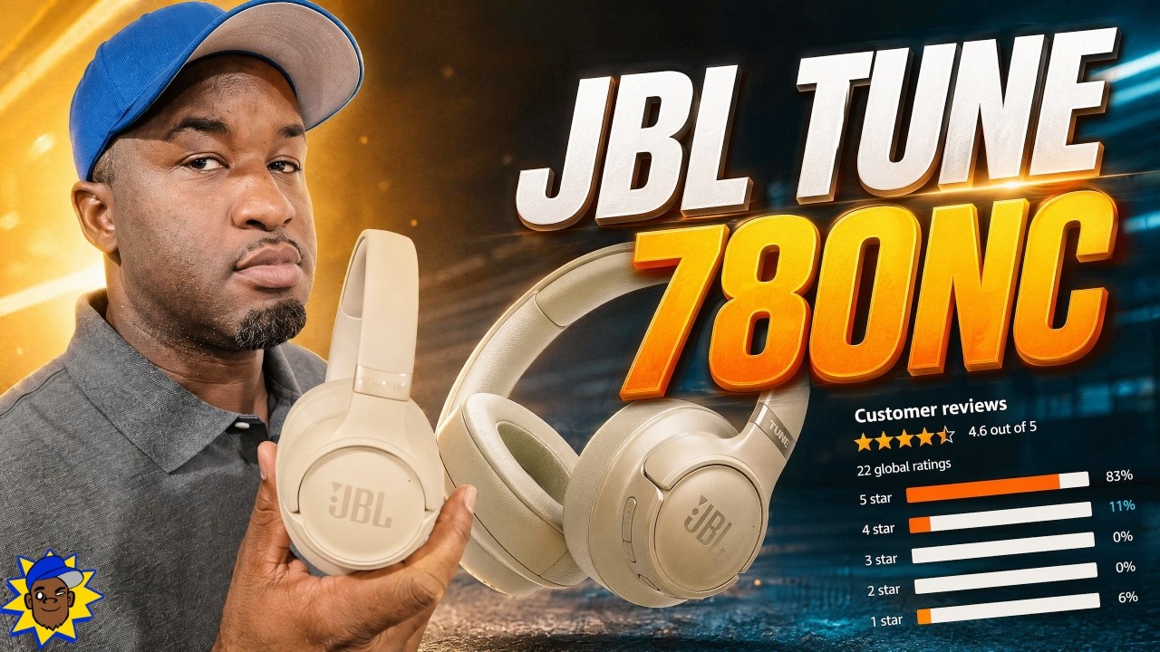 Miniatura da avaliação em vídeo de Fone de Ouvido Bluetooth JBL Tune 780NC Over-Ear com Cancelamento de Ruído