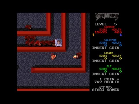 Lukozer Retro Game Review 291 - Gauntlet - Arcade Coin-Op
