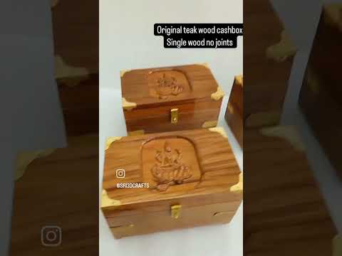 Teak Wood Cash Box Without Any Iron Needle