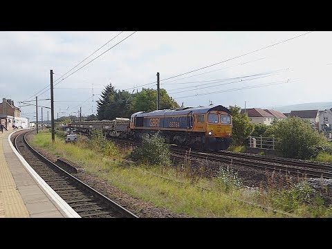 GBRF Class 66 passes Dunbar (27/9/17)