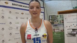 Eliza Łakoma mówi o nierównej grze Brother MUKS Poznań. Zwycięstwo nad RMKS Rybnik po ciężkiej walce