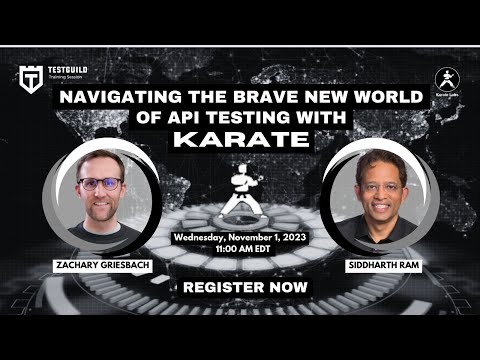 Zachary Griesbach and Siddharth Ram in panel discussion on API testing, moderated by Joe Colantonio