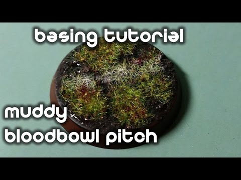 How To Make A Bloodbowl Base - Muddy Pitch