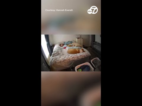 Parents run to grab sleeping babies during 5.1 earthquake in Ventura County #shorts