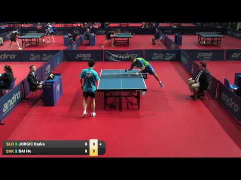 ITTF World Tour Polish Open 2016 Pre Rounds JORGIC Darko vs BAI He