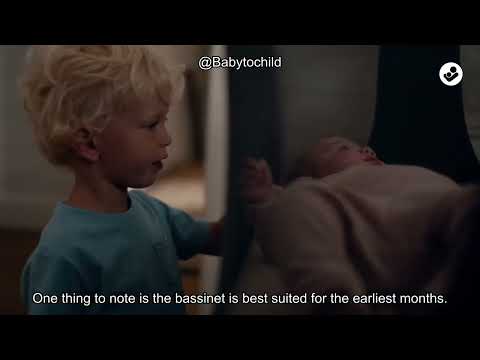Maxi-Cosi Iora Baby Bassinets Bedside Sleeper, Portable Bassinet, Infant Bedside Sleeper Crib, Height Adjustable, Breathable Mesh, Large Storage Basket, Classic Green video review thumbnail