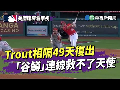 Trout相隔49天復出　「谷鱒」連線救不了天使
