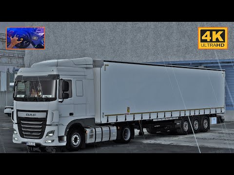 DAF XF E6 510 | ETS2 Gameplay 4K + wheel cam | Vigo - Setúbal