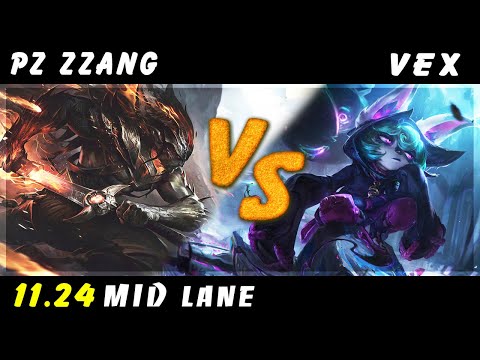 Pz Zzang - Yasuo vs Vex MID #2 Patch 11.24 - Yasuo Gameplay