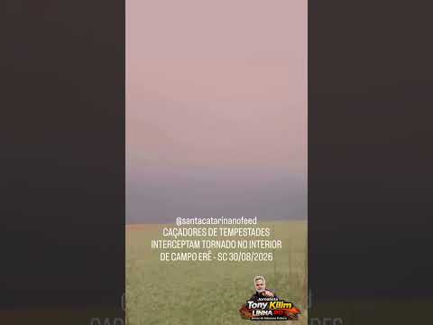 🌪️ QUANDO O CÉU DESCE À TERRA: TORNADO SE FORMA EM CAMPO ERÊ, SANTA CATARINA