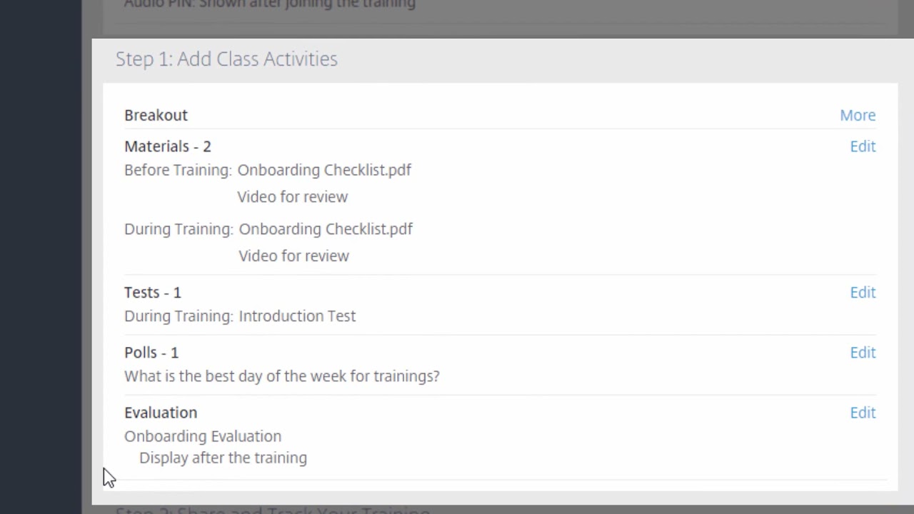 GoToTraining - Scheduling a Training