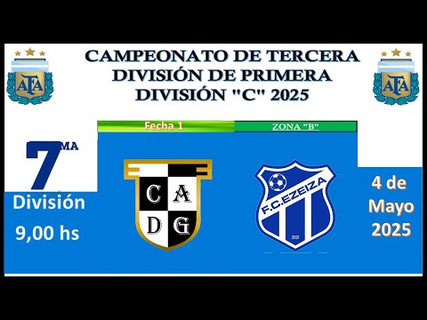 Defensores de Glew vs. Ezeiza FC - 7ma. División - JUVENILES AFA - Fecha 1 Primera C - ZONA B -2025