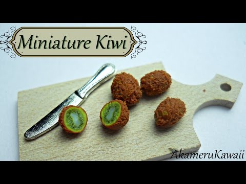 Miniature Kiwi tutorial - Polymer clay cane Video