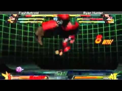 6-6-11 FlashMetroid (Iron Man/Dante/Tron) vs Ryan Hunter (Dante/Amaterasu/Dormammu) 2 - MvC3