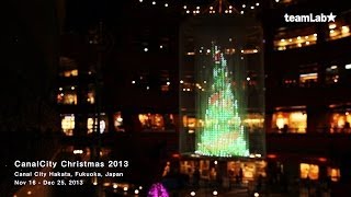 The Crystal Tree of Wishes in Interactive 4D Vision / CanalCity Christmas 2013