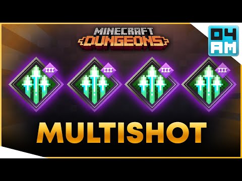 What If? QUADRUPLE MULTISHOT - Impossible Enchantment Combo Showcase in Minecraft Dungeons