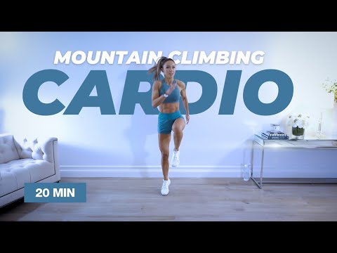 20 Min MOUNTAIN CLIMBING CARDIO Workout / No Equipment / LISS