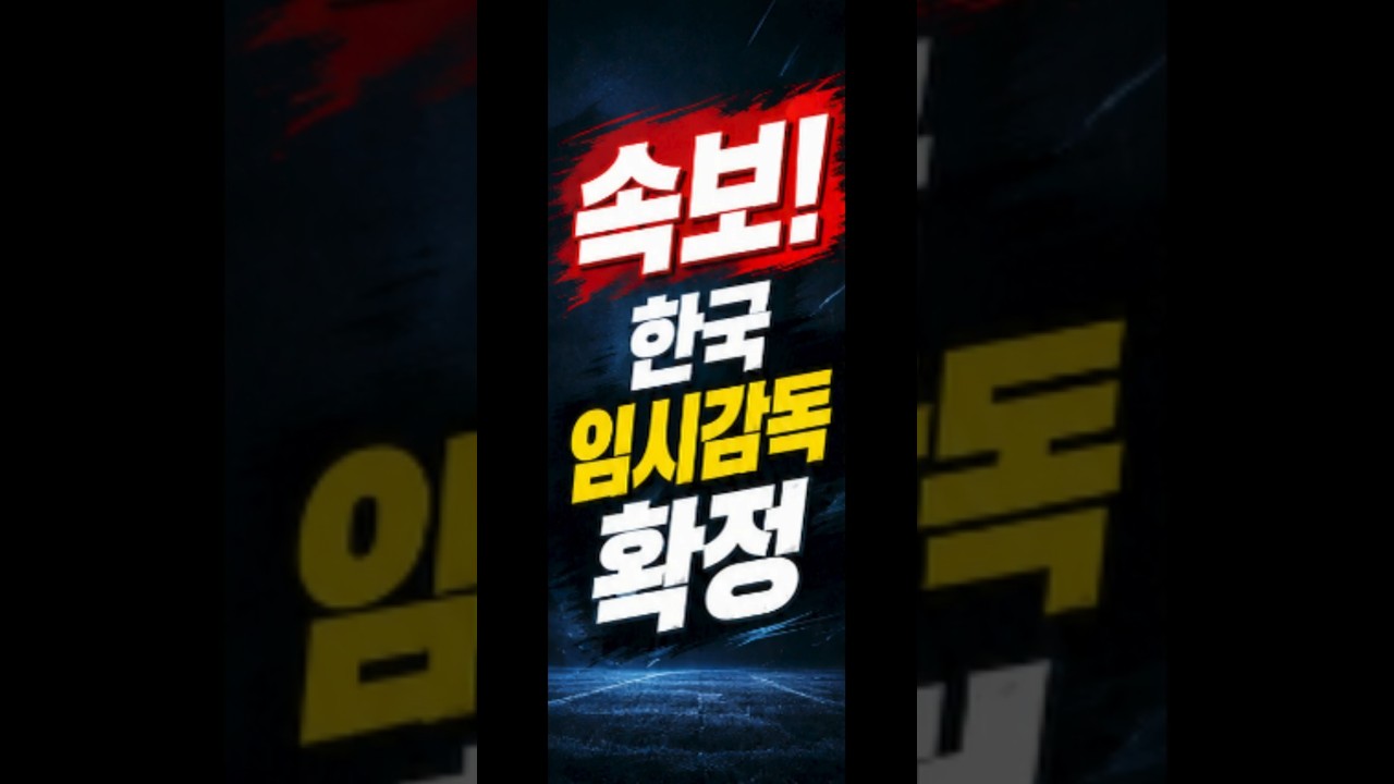 '속보! 축구 대표팀 임시 감독 선임"