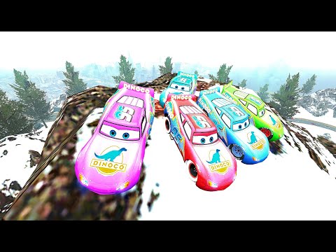 GTA 4🚘 McQueen Dinoco Cars Damage Mod Testing Ep. 3 - GTA IV Mods