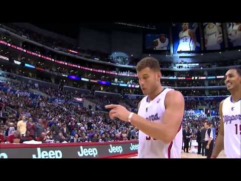 Blake Griffin dunks on TEAMMATE Ryan Hollins - Grizzlies @ Clippers - 2013.11.18