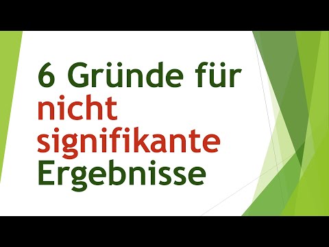 HILFE! Meine Ergebnisse sind "NICHT SIGNIFIKANT" - 6 mögliche Gründe