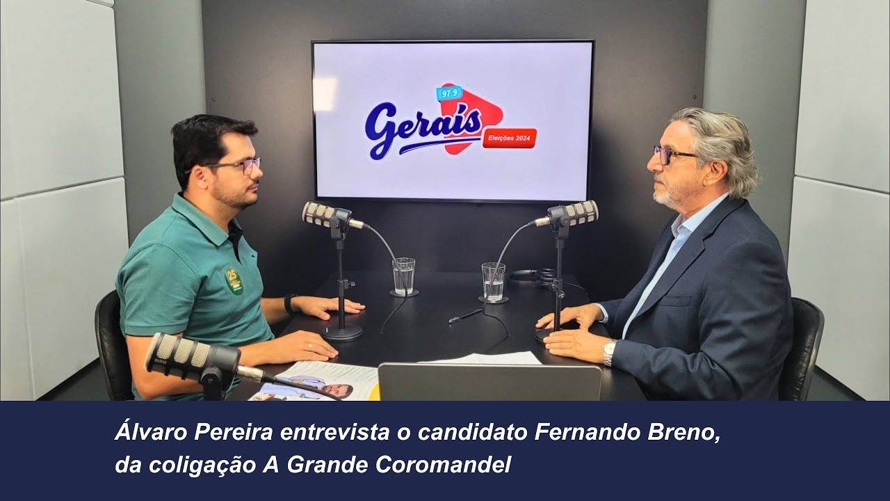 Álvaro Pereira entrevista o candidato Fernando Breno, da coligação A Grande Coromandel