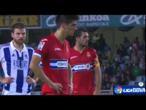 Gol de Gérard/Real Sociedad 2-3 Espanyol/Jorn 4