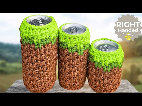 EASY Minecraft Crochet Can Cozy Tutorial for Beginners