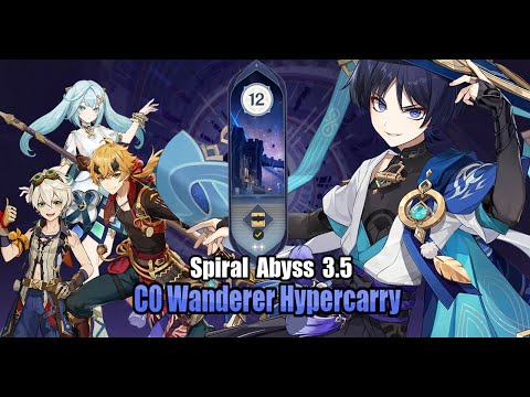 C0 Wanderer Hypercarry vs The Abyss | 3.5 Spiral Abyss Floor 12 9 Stars