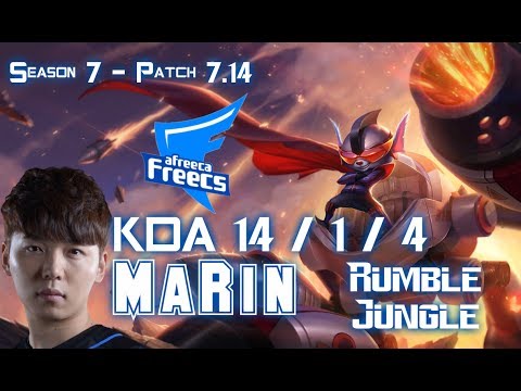 AFs MaRin RUMBLE vs KAYN Jungle - Patch 7.14 KR Ranked