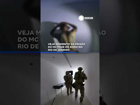 Veja momento da prisão do MC Poze do Rodo no Rio de Janeiro. 📲 #RecordNews #Notícias #Shorts