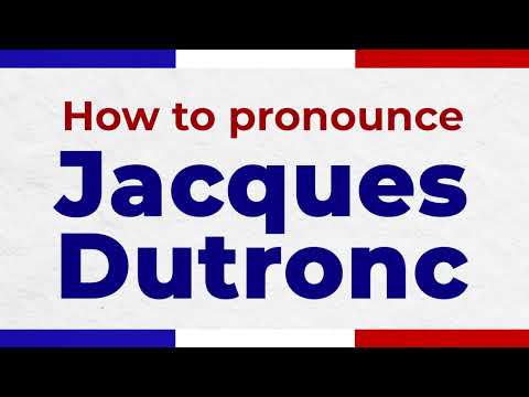 How to Pronounce JACQUES DUTRONC In French correctly | French Pronunciation