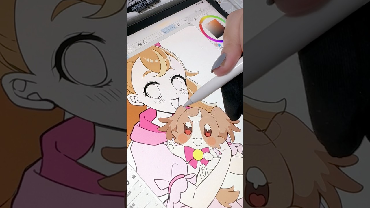 わんぷりハマりすぎ女のこむぎちゃんメイキング🐕┊︎ #イラストメイキング #illustration #clipstudiopaint #イラスト #メイキング #お絵描きメイキング