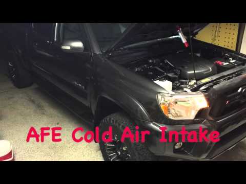 AFE Stage-2 Cold Air Intake vs Stock on a 2015 Tacoma TRD Sport