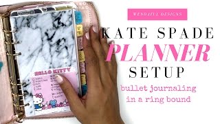 Kate Spade Planner Setup - Bullet Journaling in a Ring Bound