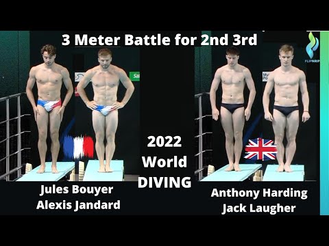 2022  Men World Double Diving 3 Meter Anthony Harding/Jack Laugher vs Jules Bouyer/Alexis Jandard